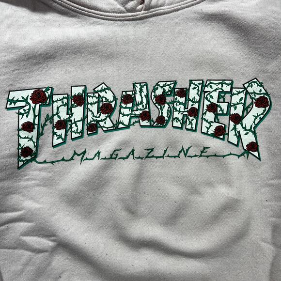 Thrasher Magazine Rose Hoodie Pink Hoodie Skate Large - Picture 2 of 7